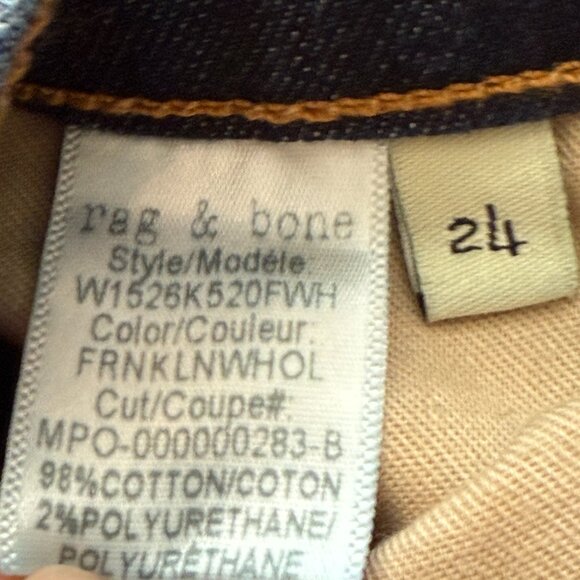 Rag & Bone Ankle Skinny Jean Designer Distressed 24 - Picture 7 of 7